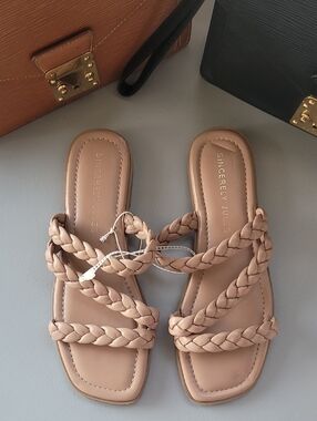 Sincerely Jules Braided Multi-Strap Slide Sandals-9